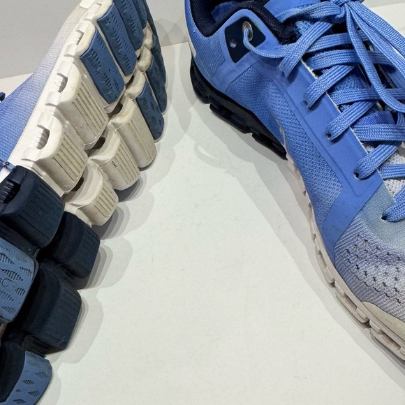 On Women’s Cloudflow, Blue/White Running Shoe - Picture 6 of 7